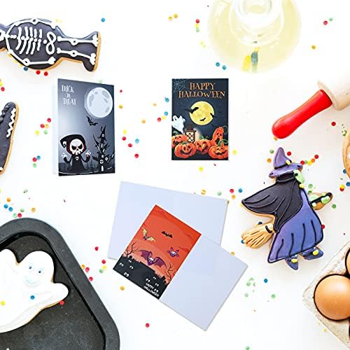 Tenare Halloween Greeting Cards with Envelopes 100 Pcs Pumpkin Style