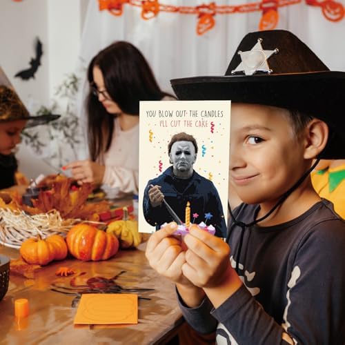 Creepy Michael Myers Halloween Birthday Card