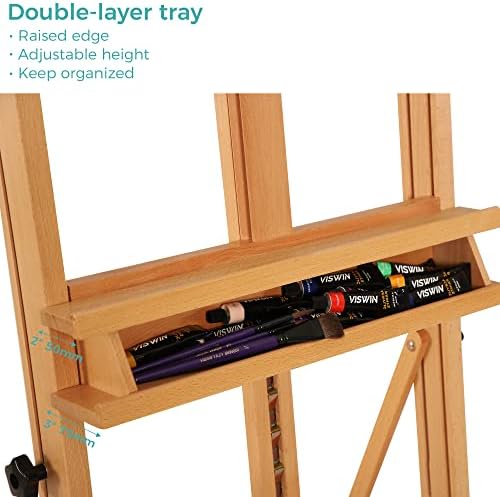 VISWIN Medium H-Frame Easel 67-95 Inch Adjustable with Storage Tray