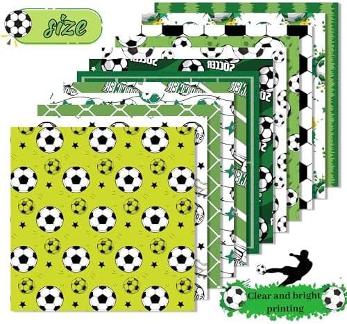 24 Pcs Soccer Pattern Decorative Paper Pad for Scrapbooking