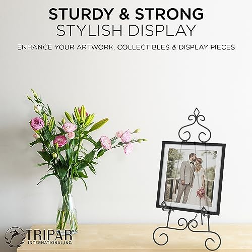 Tripar Decorative Easel Stand Black with Gold Accents