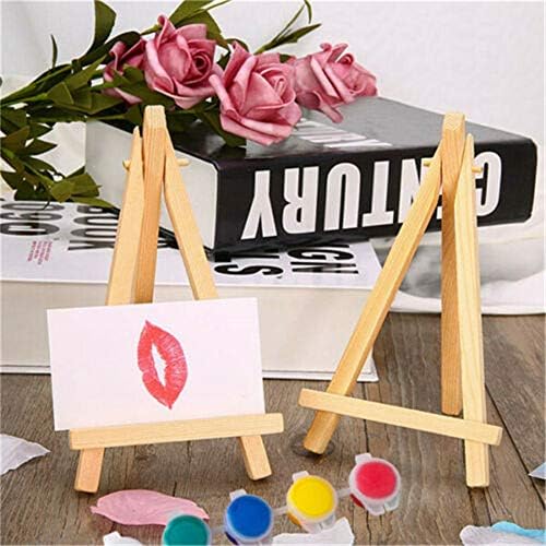 10 Pack Mini Wood Display Easels for Art Wedding and Party Use