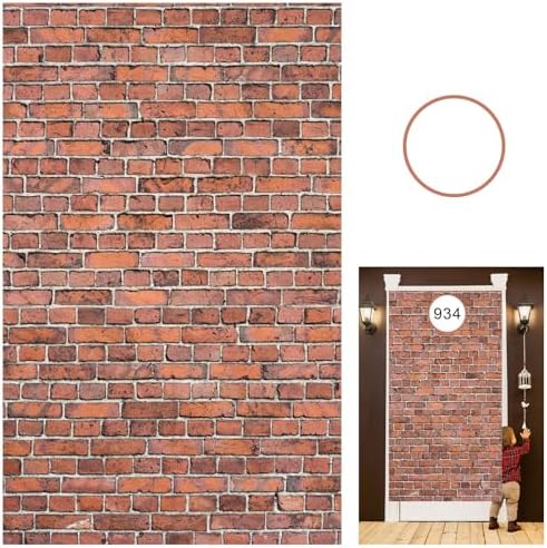 Brick Wall Backdrop Door Curtain Decor for Parties
