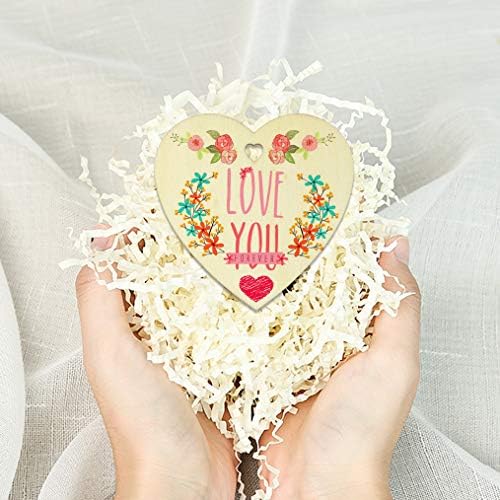 OBMWANG 50 Piece 3 Inch Natural Heart Wood Slices for DIY Ornaments