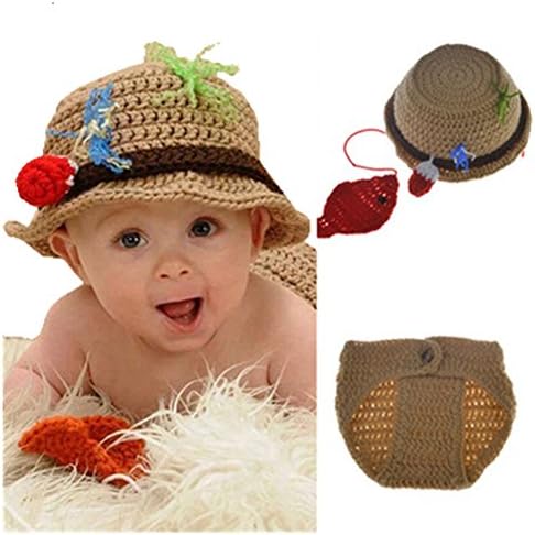 Vedory Baby Newborn Photo Props Set Fisherman Costume