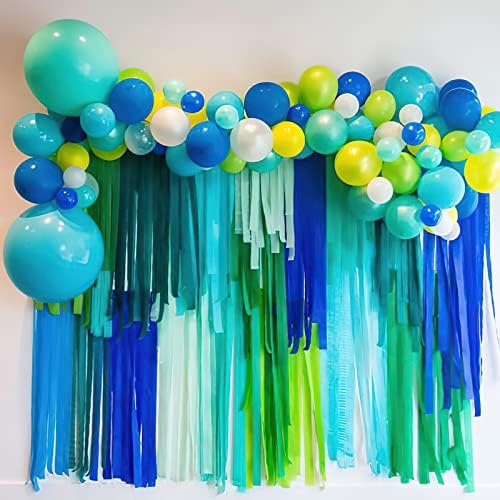PartyWoo Crepe Paper Streamers 6 Rolls 492ft Birthday Party Decor