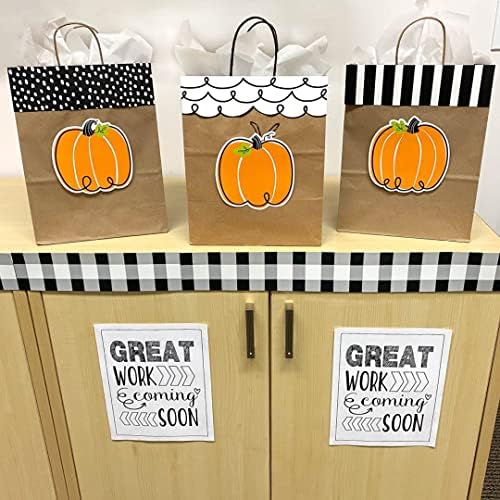 Doodle Pumpkin Cut-Outs for Halloween Classroom Dcor