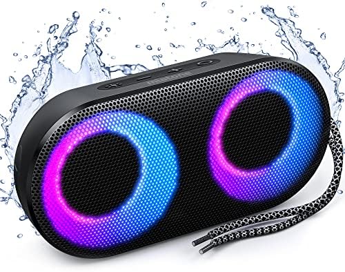 MIATONE Drum Shower Speaker with LED Lights and Bluetooth 53