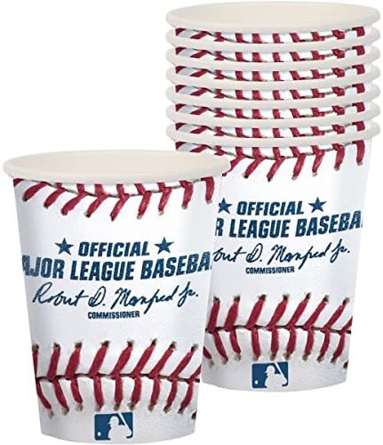 Adorable Rawlings Baseball Cups 9 oz Pack of 8