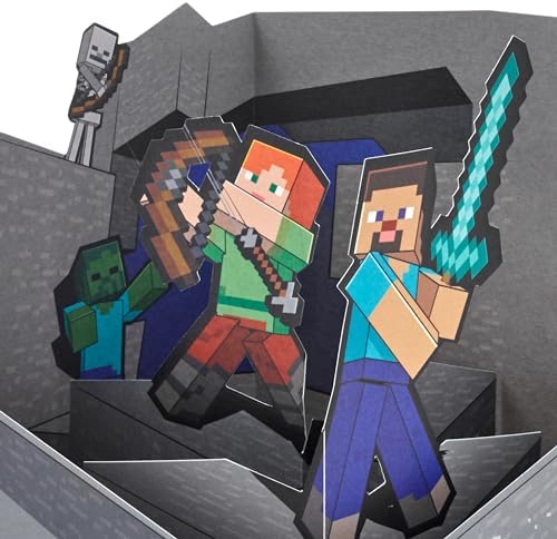 Hallmark Minecraft Pop-Up Card for Kids and Gamers
