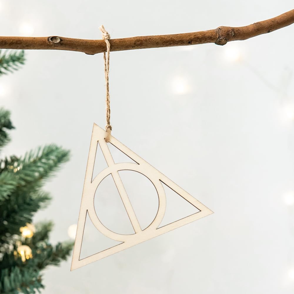 30 Pack 4 Inch Unfinished Wood Deathly Hallow Cutouts