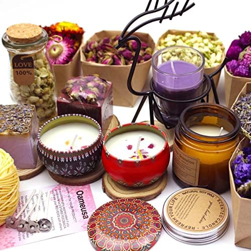 9 Bags Set Dried Flowers for Candle and Soap Making