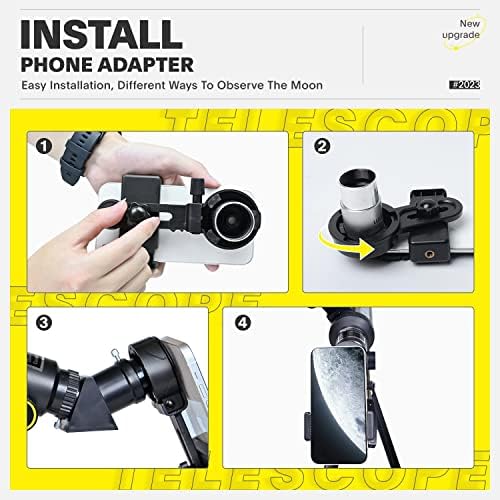 Koolpte 70mm Refracting Telescope with AZ Mount and Remote Control