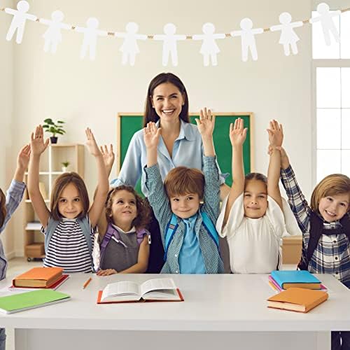Fuutreo 108 Pcs White Paper Cutouts for Kids Crafts