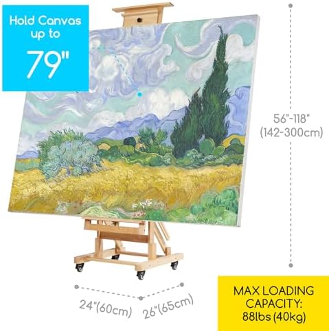 MEEDEN Movable Large H-Frame Art Easel for Adults