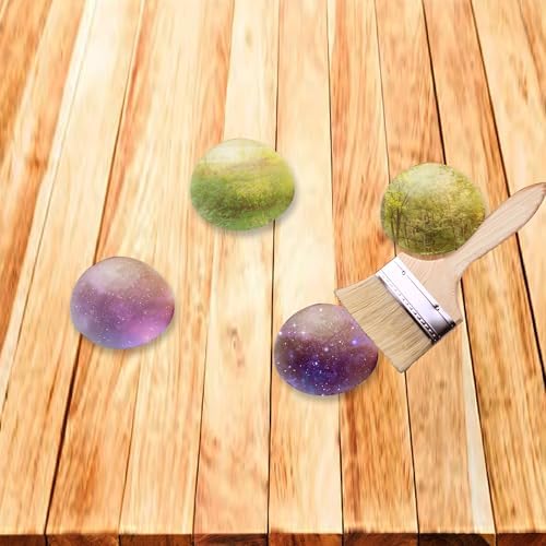 Septe 200pcs Unfinished Half Wooden Balls 12mm