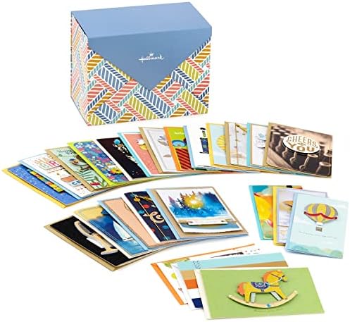 Hallmark 24 Handmade Assorted Greeting Cards Herringbone Pattern