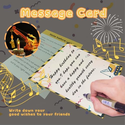 3D Birthday Pop Up Card with Music and Light for Boy Toddler