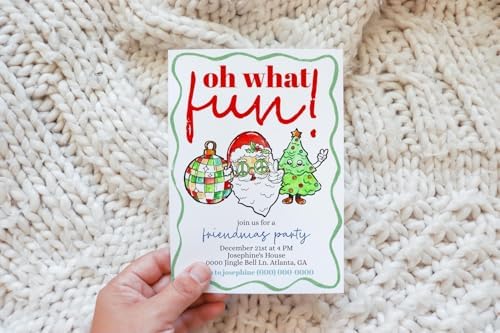 Editable Friendmas Christmas Party Invitation Template 1