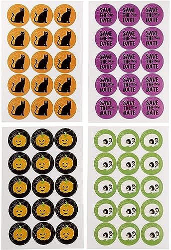 Juvale 60-Pack Halloween Invitation Cards with Envelopes and Seals