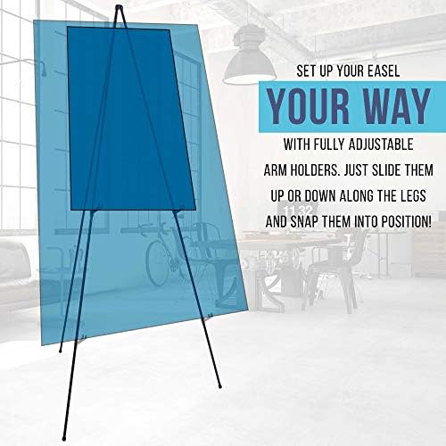 US Art Supply 63 High Metal Folding Display Easel 6 Pack