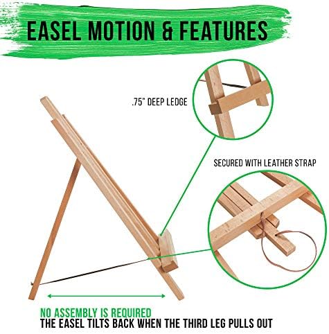 US Art Supply 14 Inch Medium Folding A-Frame Easel
