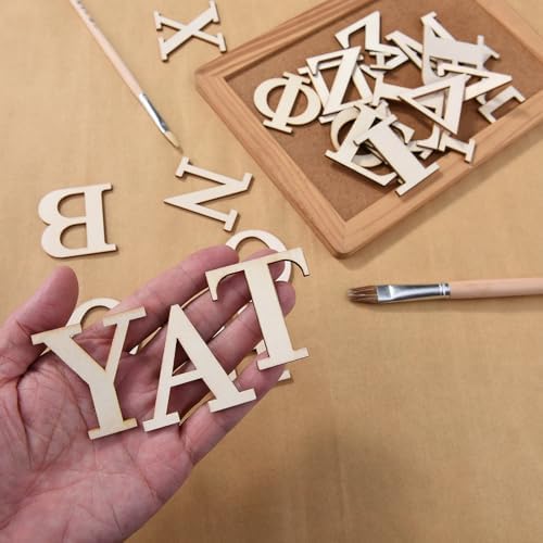 2 Inch 120 Pcs Wooden Greek Letters Set