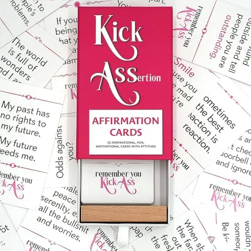 KickAss Affirmation Cards For Women With Stand