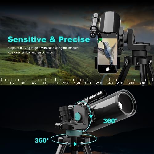 HOROX 70mm Maksutov-Cassegrain Telescope with Tripod and Phone Adapter