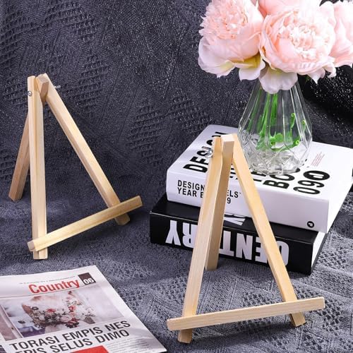 Aneco 12 Pack Foldable A-Shaped Wooden Easels