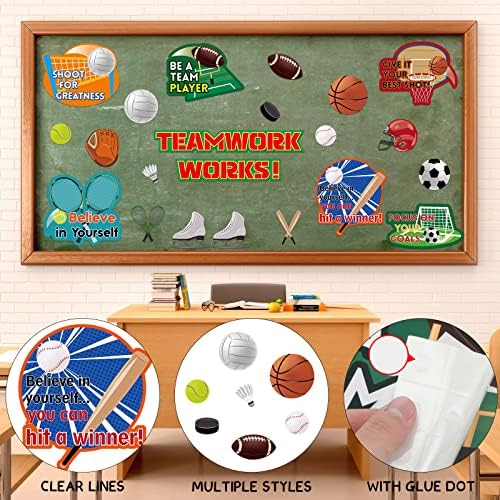 Thenshop Sports Teamwork Bulletin Board Set 72 Pcs