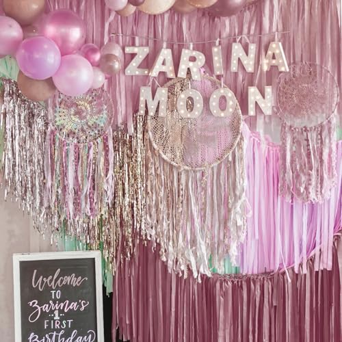 PartyWoo Pink Crepe Paper Streamers 6 Rolls 492 Feet