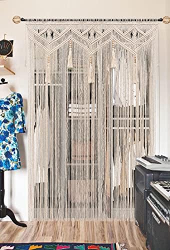 GCOVELIS Boho Macrame Wall Hanging 52x72 Inch Curtain