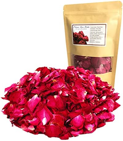 Dried Red Rose Petals 175oz for Bath Soap Crafts Wedding Confetti