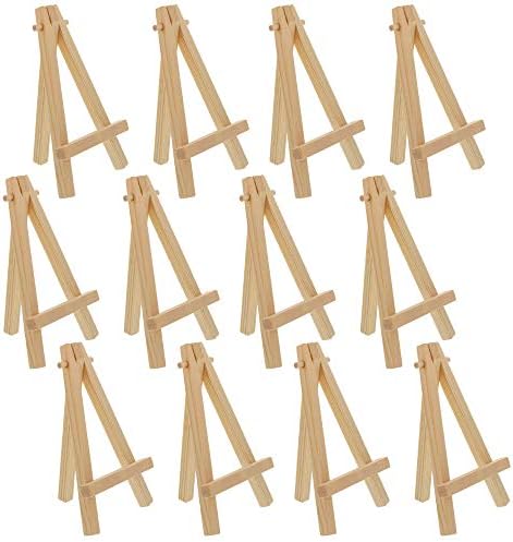US Art Supply 5 Inch Mini Easel 12 Pack Natural