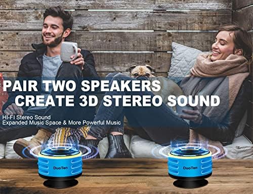 DuoTen Waterproof Bluetooth Speaker with LED Display and Light Show