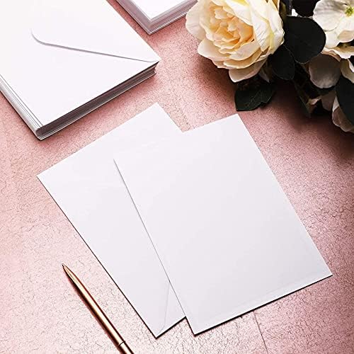 100 Pack Blank Invitation Cards with Envelopes