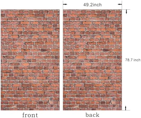 Brick Wall Backdrop Door Curtain Decor for Parties
