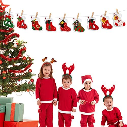 Outus 84 Piece Christmas Stocking Cutouts Set