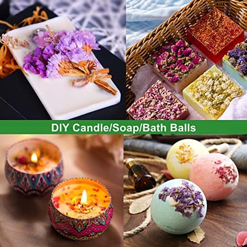 9 Bags Set Dried Flowers for Candle and Soap Making