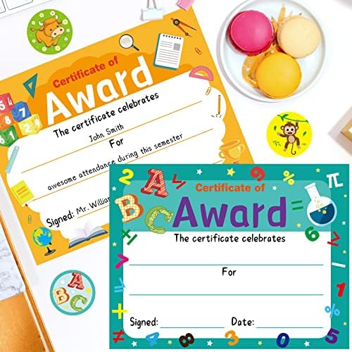 Fancy Land 30 Pcs Award Certificates with Stickers