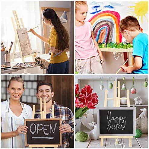 Ctosree 12 Pcs 16 Inch Wooden Table Easel Set
