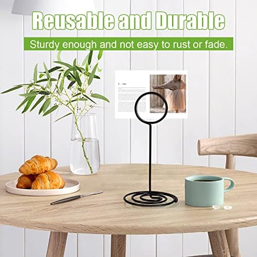 NERIUS Table Number Holders 6pcs Black Stand