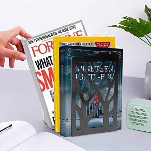 Heavy Duty Metal Bookends Black 1 Pair