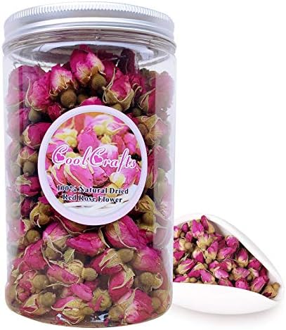 CoolCrafts Dried Rose Buds 35oz for Tea and Crafting