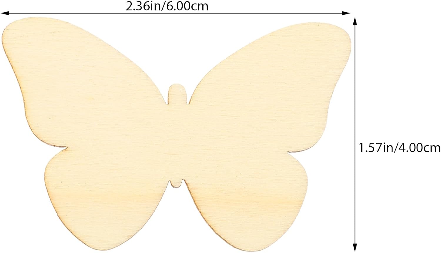 TINKSKY 50pcs Wooden Butterfly Craft Blank DIY Kit