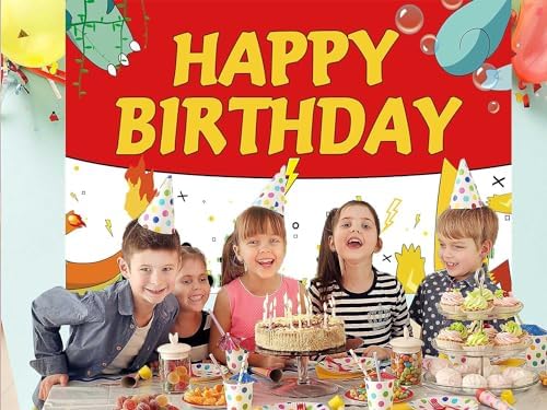 59x36ft Cartoon Birthday Backdrop for Kids Party Decor