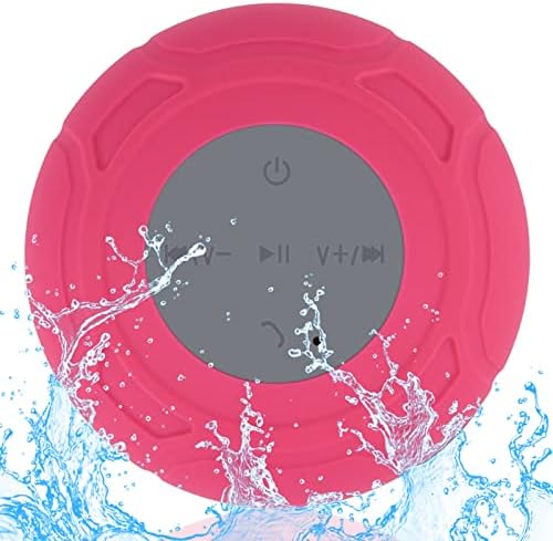 LUKADER Waterproof Bluetooth Shower Speaker Red