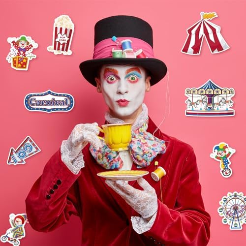 40PCS Carnival Circus Cutouts for Party Decorations
