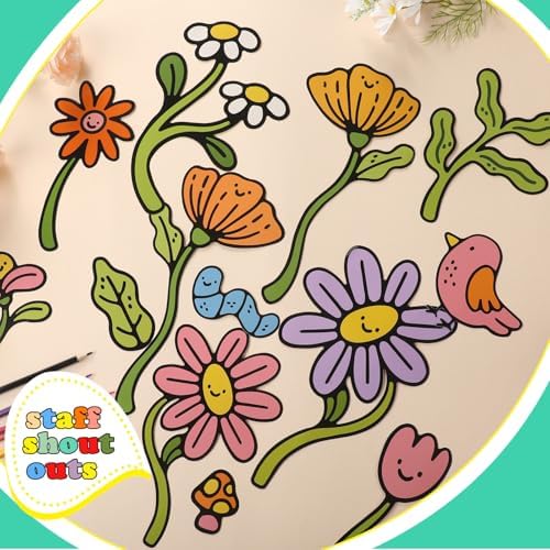 Kudos Corner Bulletin Board Decoration Set with 20 Cutouts